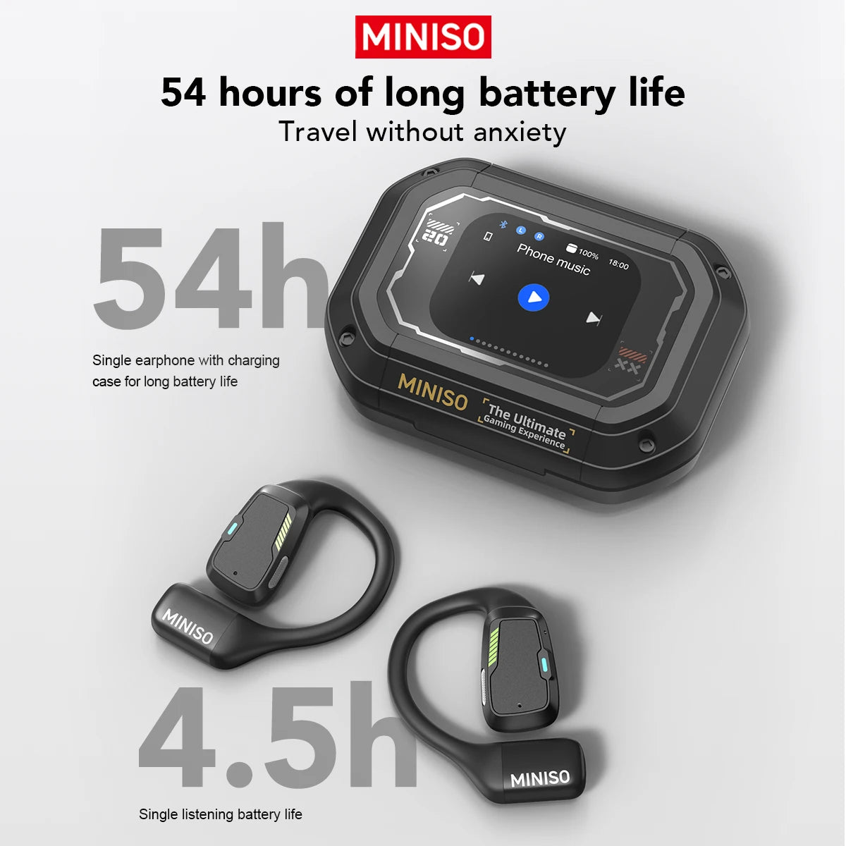 [AI Translator] MINISO M98 Wireless Headphones OWS Sports Bluetooth Earphones Gaming Headset ASMR APP Translation Earbuds IPX5