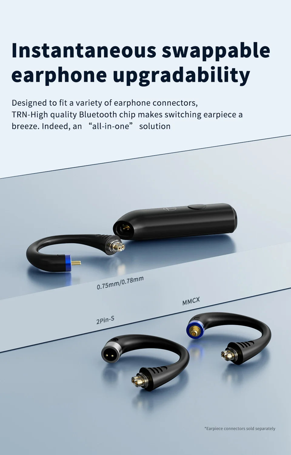 TRN BT20PRO Bluetooth 5.3 Wireless Earphone Cable - MMCX/2Pin/QDC