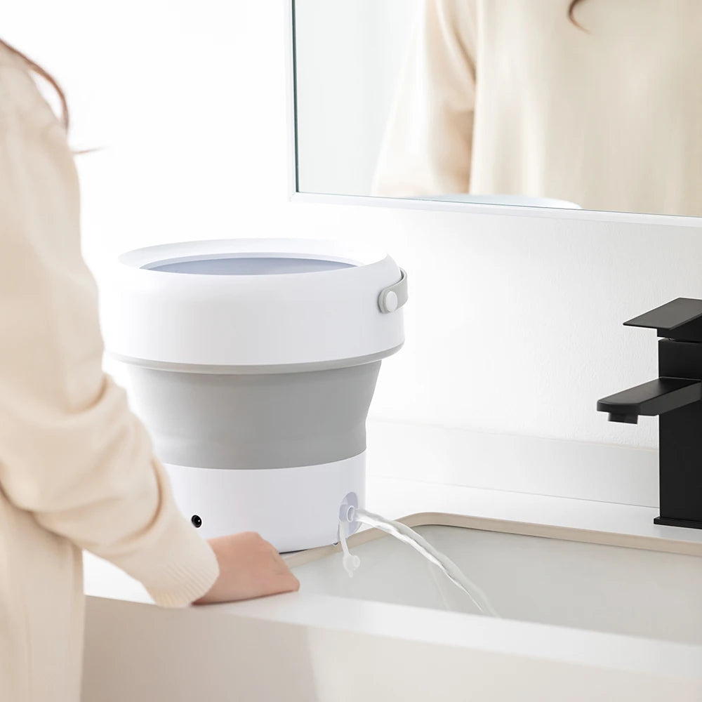 Portable Folding Washing Machine 6L 11L - Mini Ultrasonic Washer Spin Dryer