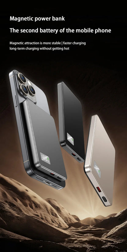 Xiaomi 500000mAh Portable Magnetic Wireless Power Bank PD22.5W Fast Charging External Battery for Magsafe For iPhone Samsung