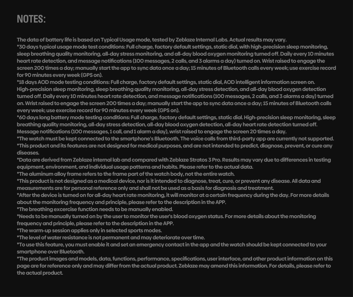 Zeblaze Stratos 4 GPS Smartwatch - 1.43" AMOLED, Compass, Altimeter