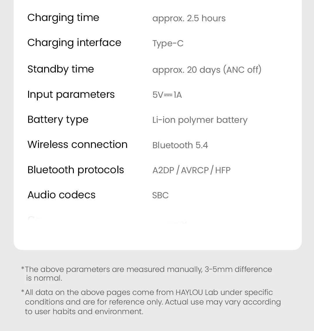 HAYLOU S30 Bluetooth 5.4 Headphones - 43dB ANC, 80H Playtime