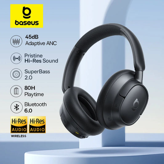 Baseus EH10 NC Wireless Headphones - 45dB ANC, Hi-Res LDAC, 80H Battery