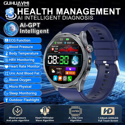 Health Smart Watch - ECG, Blood Pressure, Body Fat Analysis