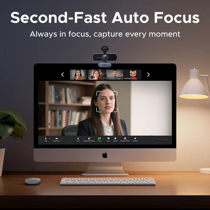 UGREEN 4K FHD 1080P Webcam 8MP for PC, PDAF Auto Focus, Dual AI Noise-Cancelling Mics, Web cam Camera for Zoom/Teams/Google Meet