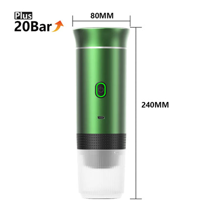 Portable Electric Espresso Maker - 3-in-1 Wireless Coffee Machine for Car Travel