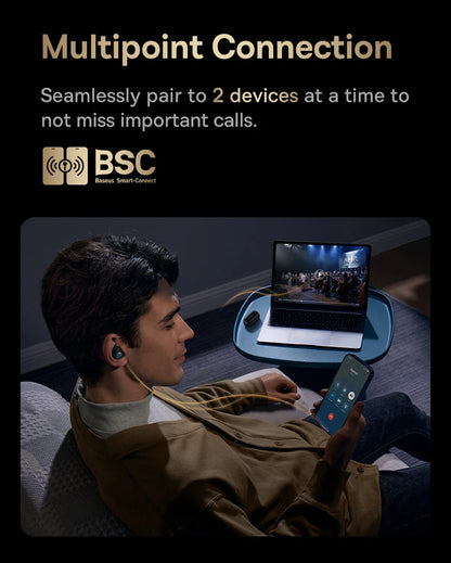 Baseus Bowie MA10 Pro ANC Wireless Earphones 48dB Hybrid ANC Bluetooth 5.3 Earbuds IPX6 Waterproof 4-Mics ENC Sports Headphones