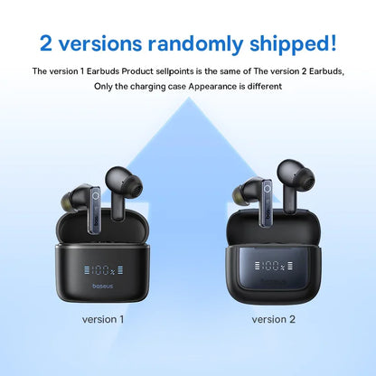 Baseus Bowie 30 Wireless Earphones 50dB Noise Reduction 65Hrs Long Playtime Bluetooth 5.3 Earbuds 6 Mics AI Call Clear Big Bass