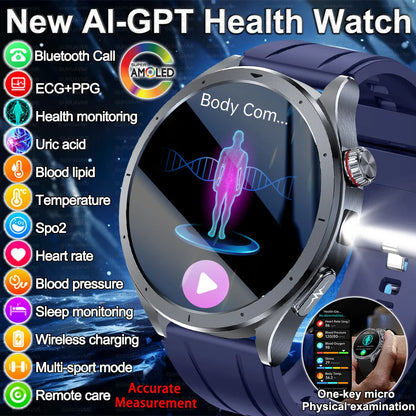 Health Smart Watch - ECG, Blood Pressure, Body Fat Analysis