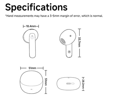 QCY HT10 AilyBuds Pro+ ANC Wireless Earphone Hi-Res Audio with LDAC Bluetooth 5.3 Earbuds 6 Mic AI HD Call Multipoint Connection