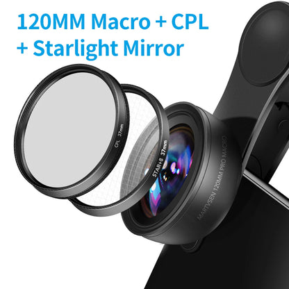 MARTVSEN 120MM Macro Lens, Professional 5K HD 10x Super Macro Universal Clip Camera Photo Lens for iPhone Samsung Andriod