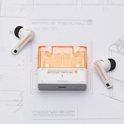 MOONDROP Space Travel 2 earphone HiFi Noise-Canceling TWS wiress Bluetooth 6.0 ANC Low-latency Game Mode SBC/AAC gaming headset