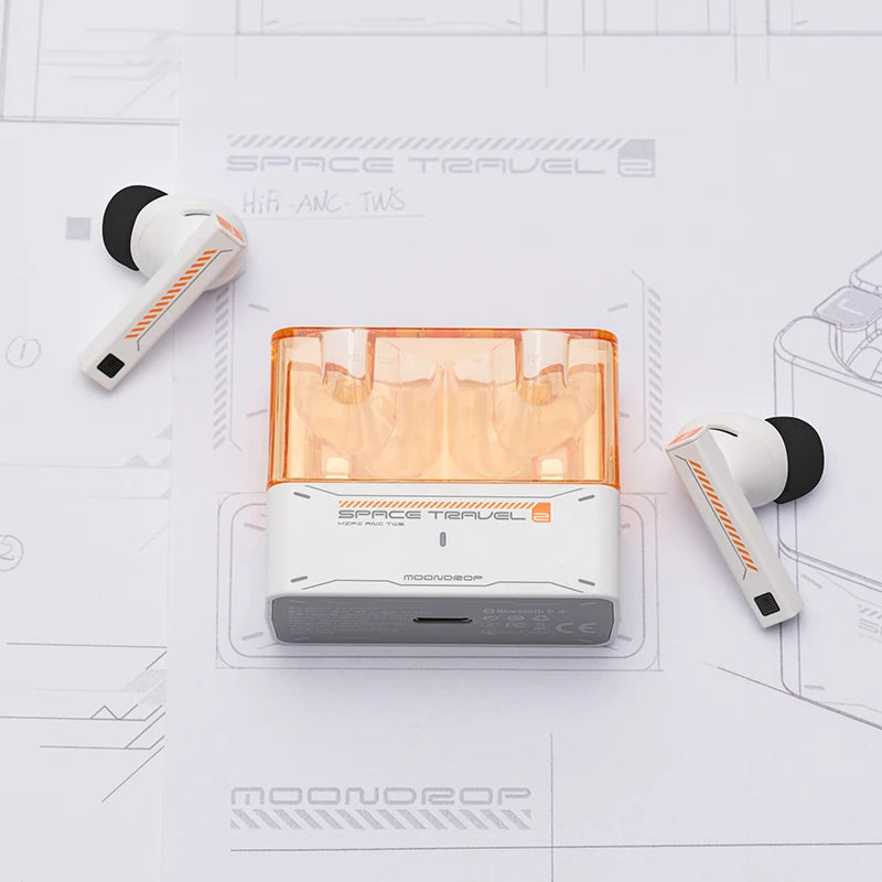 MOONDROP Space Travel 2 TWS Earphones - Bluetooth 6.0 ANC HiFi Gaming Headset