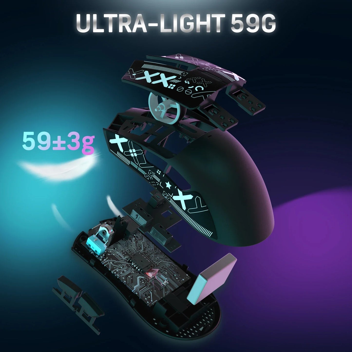 ATTACK SHARK X11 PixArt PAW3311 Three Mode Wireless Gamer Mouse Charging Dock Gaming Sensor, BT/2.4G Wireless Mouse