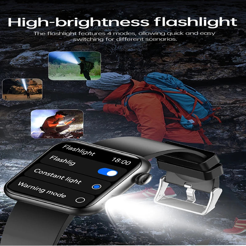 AI Smart Watch - HRV+PPG Blood Pressure Monitor, IP68 Waterproof