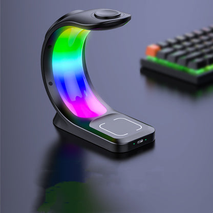 4-in-1 Magnetic Wireless Charger with Atmosphere Light